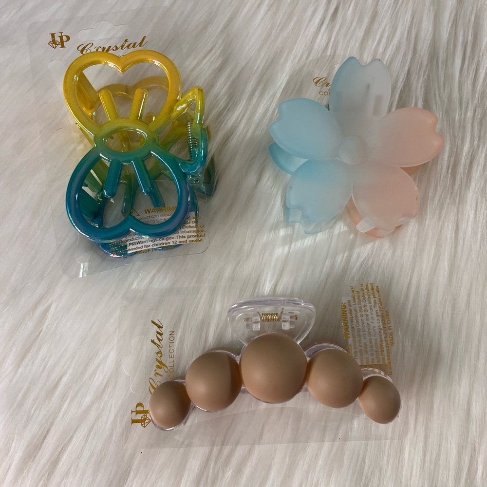 Beautiful 3pcs Hair Claw Clip